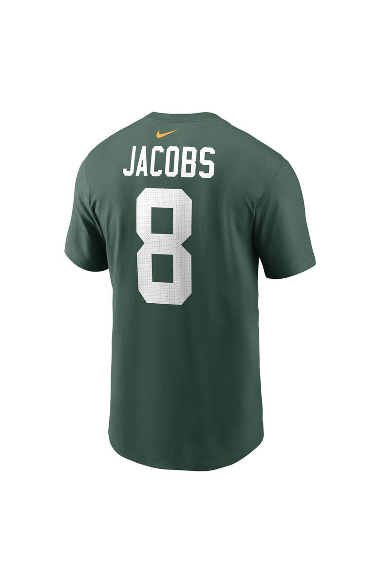Nike Men's Nike Josh Jacobs Green Green Bay Packers Player Name & Number T-Shirt, Alternate, color, Green