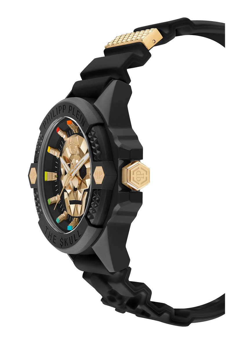 PHILIPP PLEIN The $kull Silicone Strap Watch, 44mm, Alternate, color, 