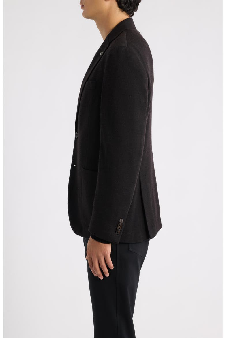 Hartford Solid Knit Sportcoat, Alternate, color, DARK CHOCOLATE