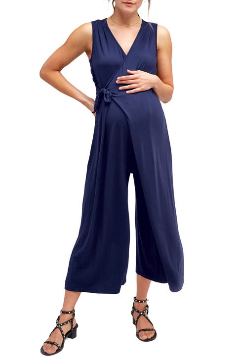 Francesca Maternity & Nursing Cropped Jumpsuit