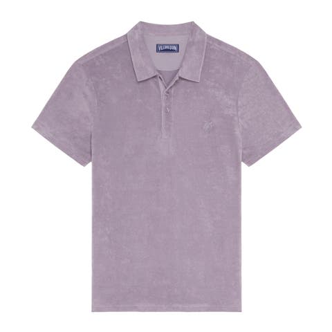 Men Terry Polo Shirt Solid