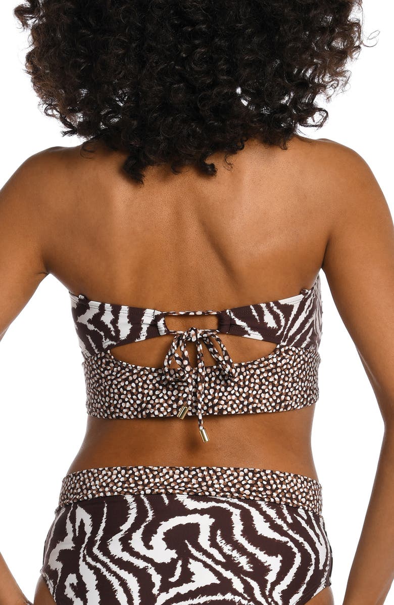 La Blanca Fierce Bandeau Midkini Swim Top, Alternate, color,