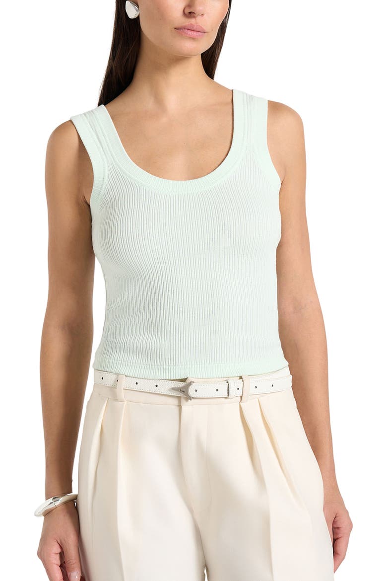 Liane Scoop Neck Ribbed Vest, Alternate, color, Mint Green