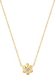 Sara Weinstock Lierre Diamond Petite Flower Pendant Necklace