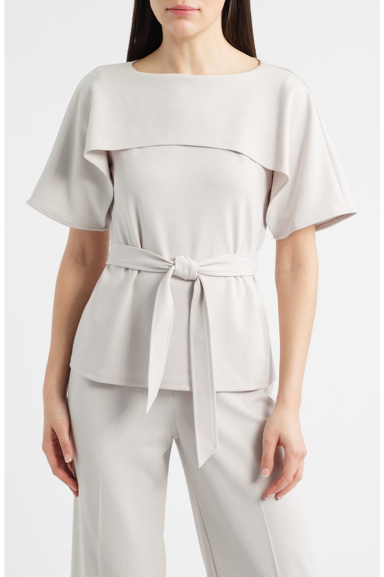 Layered Bateau Neck Knit Top, Main, color, SOFT PEBBLE