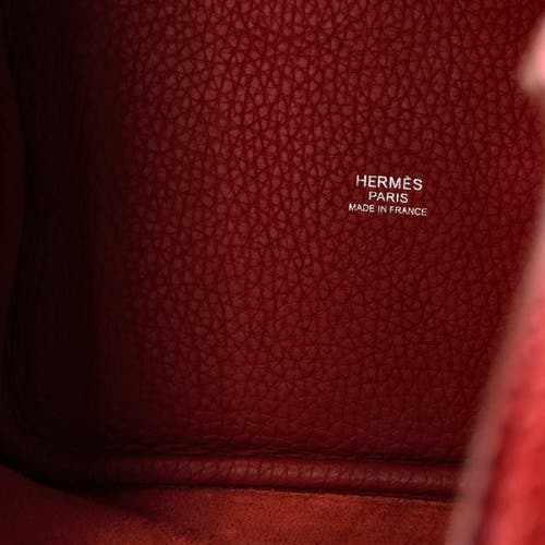 Pre-owned Hermes Hermes Picotin Lock Bag Clemence Pm In Red