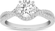 LuvMyJewelry Bijou 14K White Gold Round Cut Lab Grown Round Diamond Halo Engagement Ring - 2.25 Ct