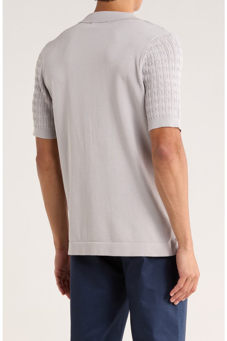 Short Sleeve Knit Sweater, Alternate, color, GREY