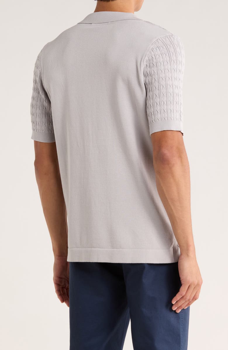 T.R. PREMIUM Short Sleeve Knit Sweater, Alternate, color, Grey