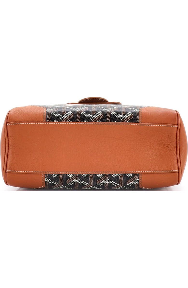 Pre-Owned Goyard Saigon Top Handle Bag Coated Canvas with Leather Mini, Alternate, color, Brown