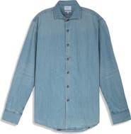 Stantt Light Wash Denim Dress Shirt