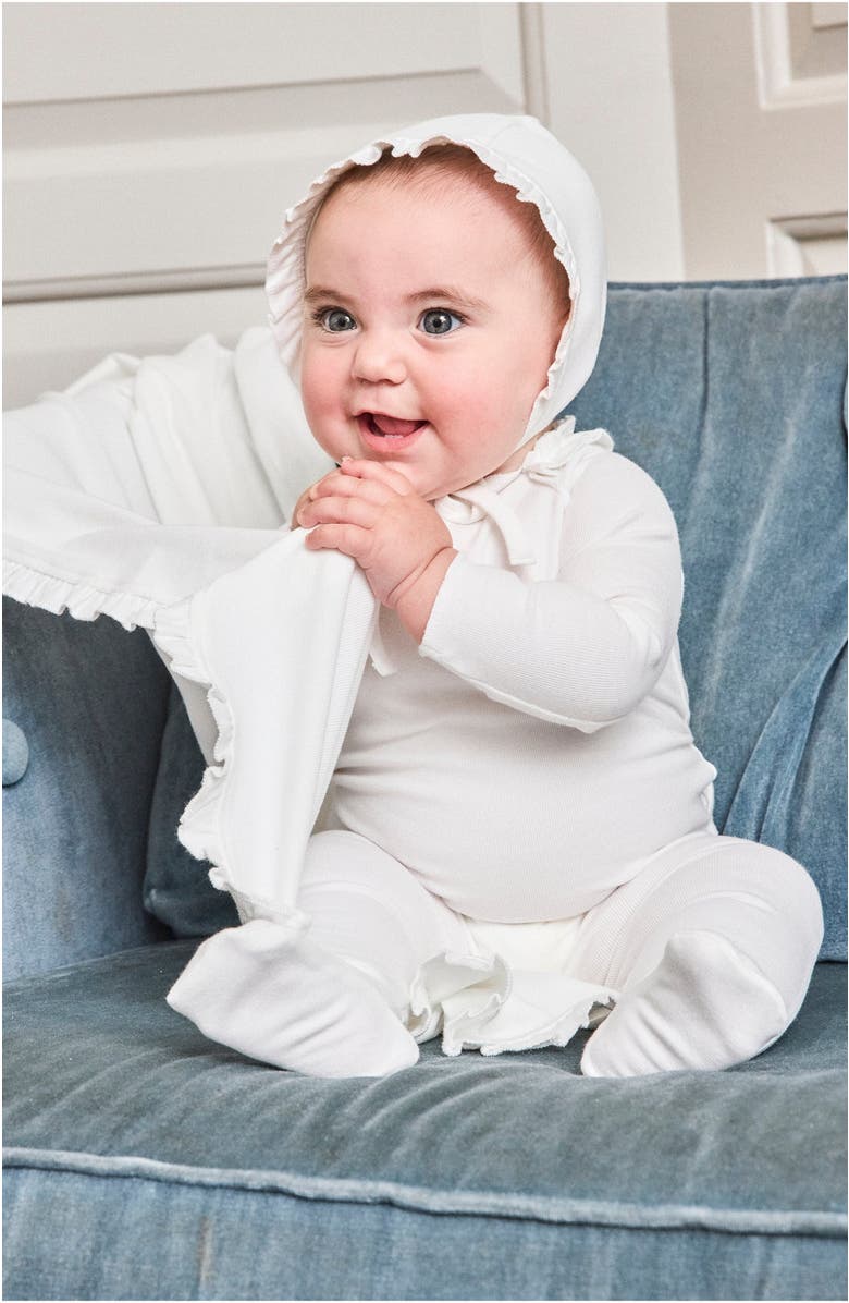 NoggiWear Side Ruffle Blanket, Alternate, color, Ivory