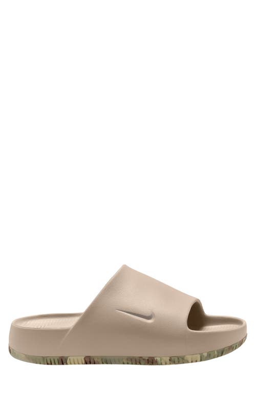 Nike Calm Slide Sandal In Sanddrift/khaki/fauna Brown