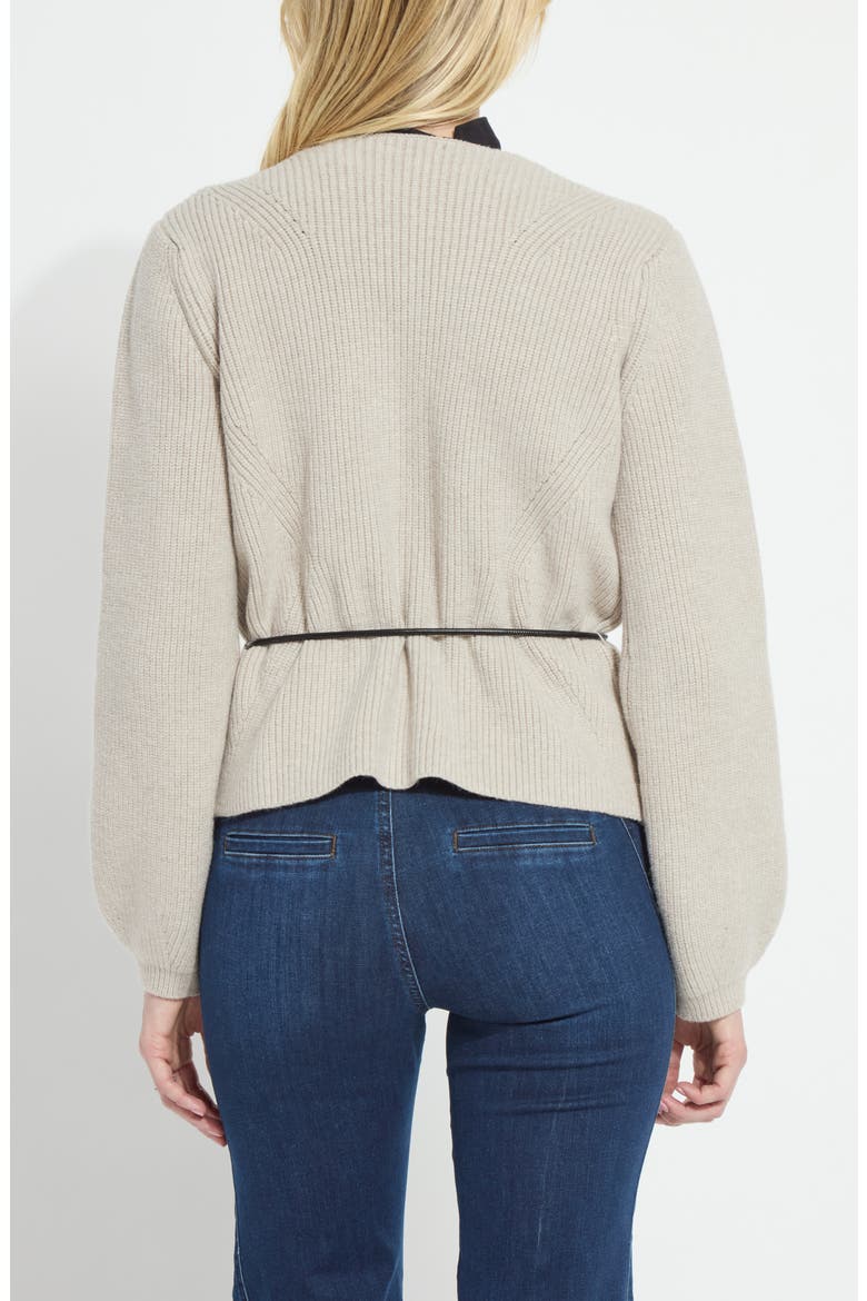Ravenna Peplum Cardigan, Alternate, color, REFINED TAUPE