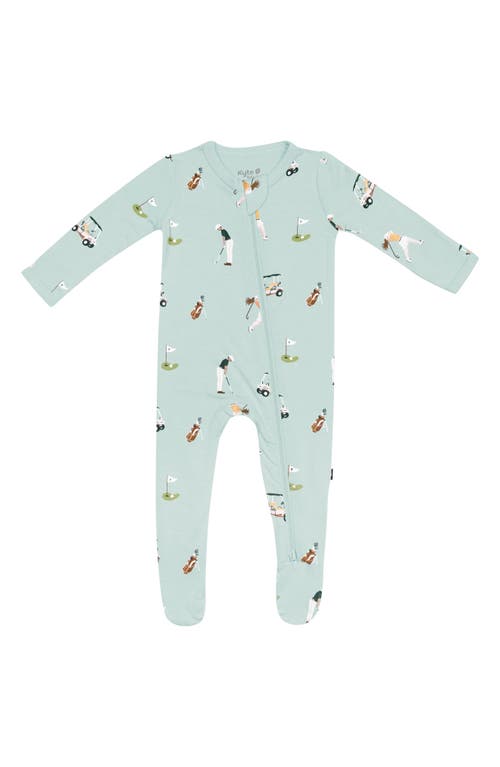 Kyte Baby Golf Zip-up Footie In Green