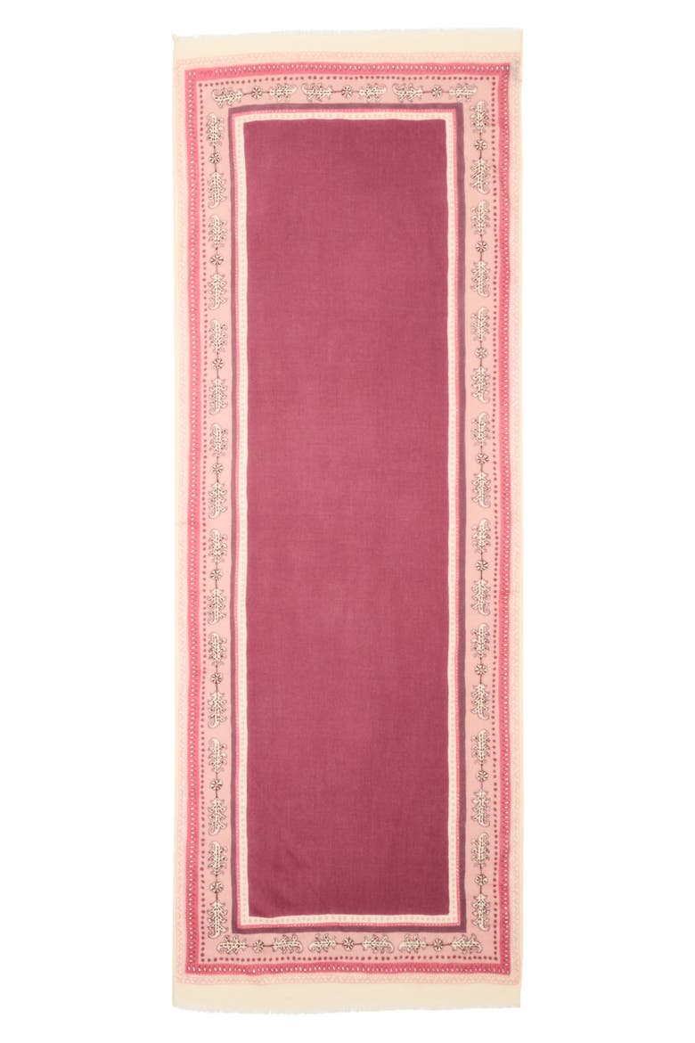 Embroidered Rug Wrap, Alternate, color, MULLED WINE