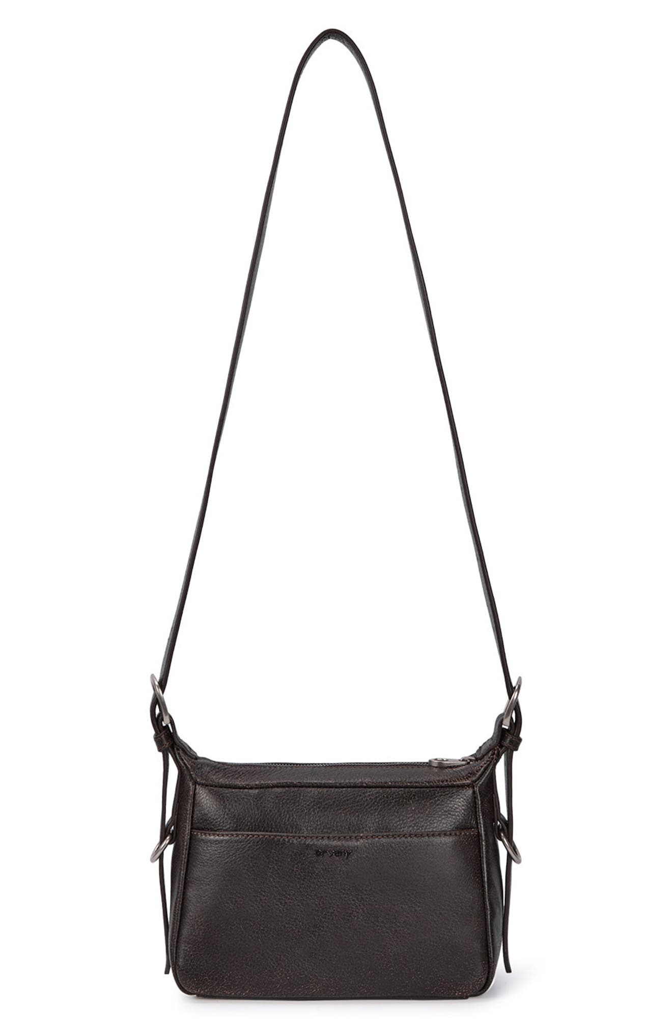 Moto Leather Crossbody Bag, Alternate, color, VINTAGE BROWN