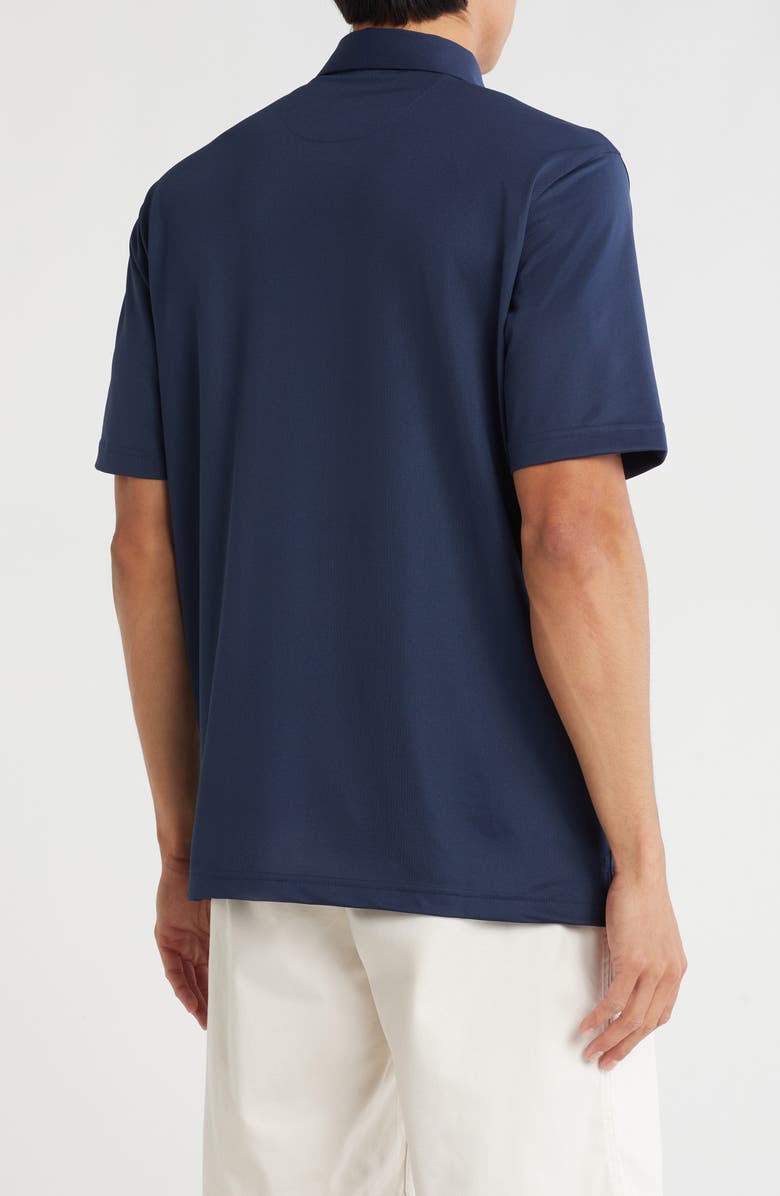 Greg Norman Oyster Piqué Performance Polo, Alternate, color, Navy