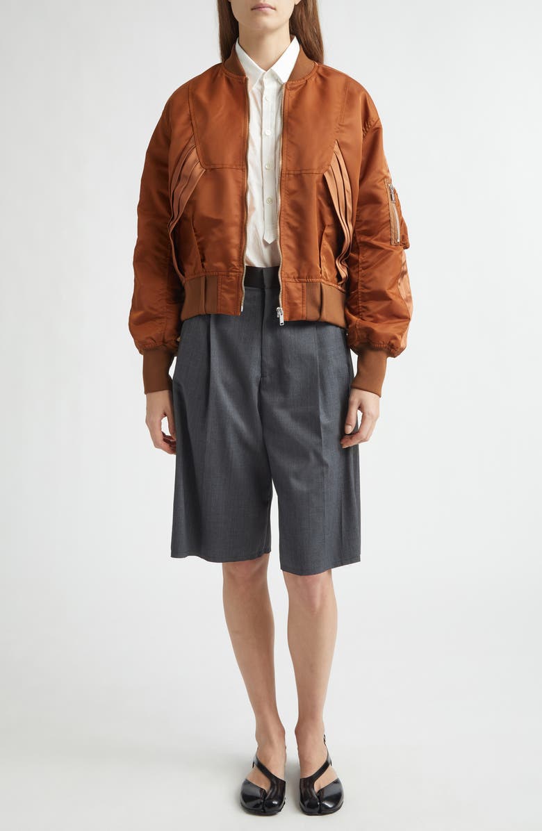 Undercover Satin Blouson Bomber Jacket, Alternate, color, 