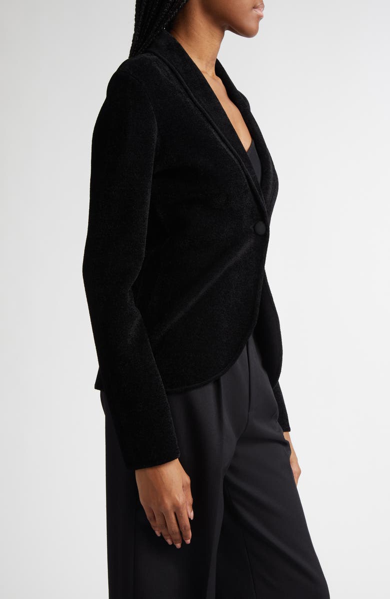 Emporio Armani One-Button Chenille Jacket, Alternate, color, 