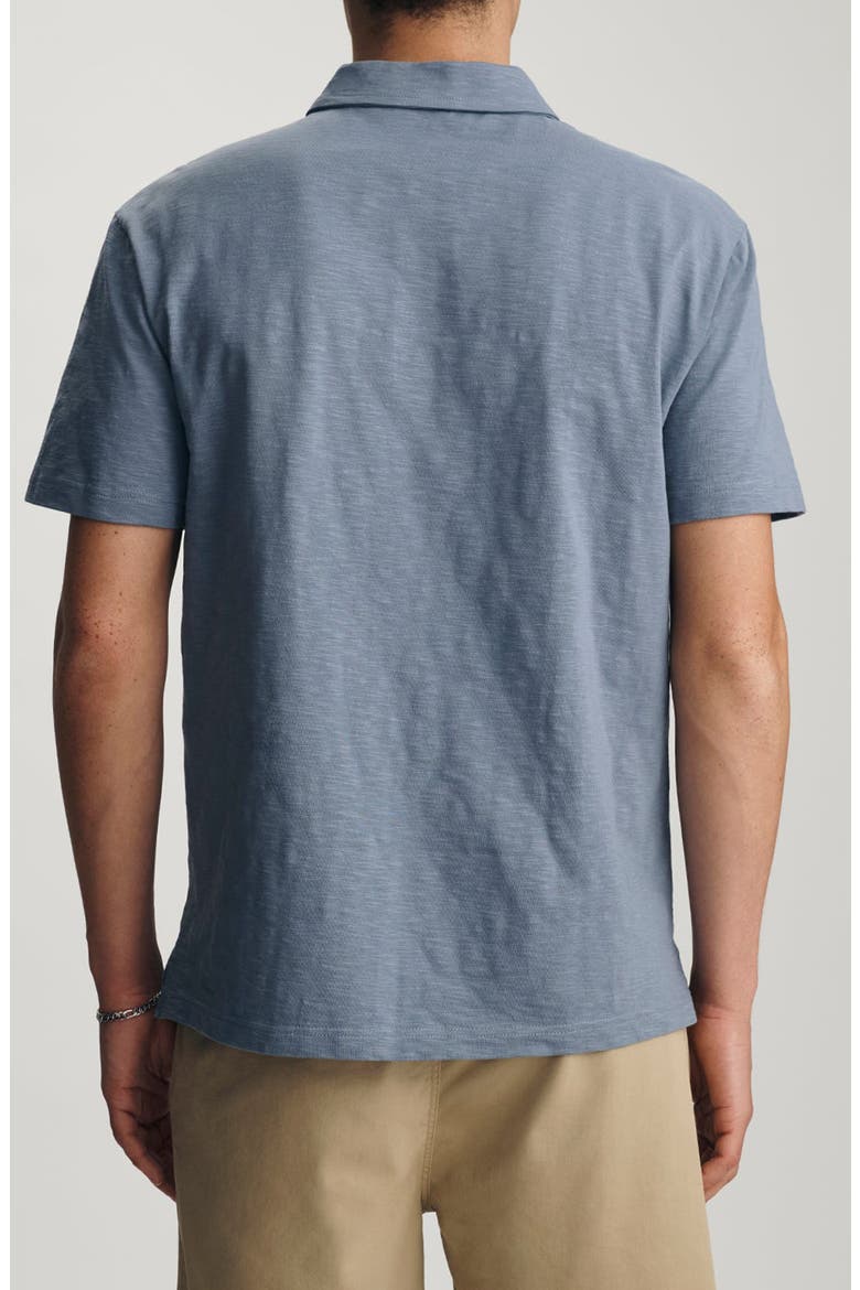 Slub Cotton Polo, Alternate, color, FLINT STONE