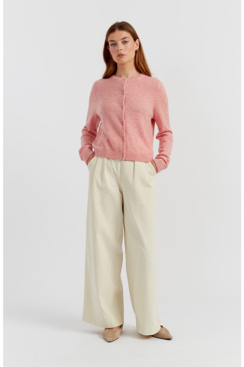 Cloud Cashmere Open Cardigan, Alternate, color, Pink Marl