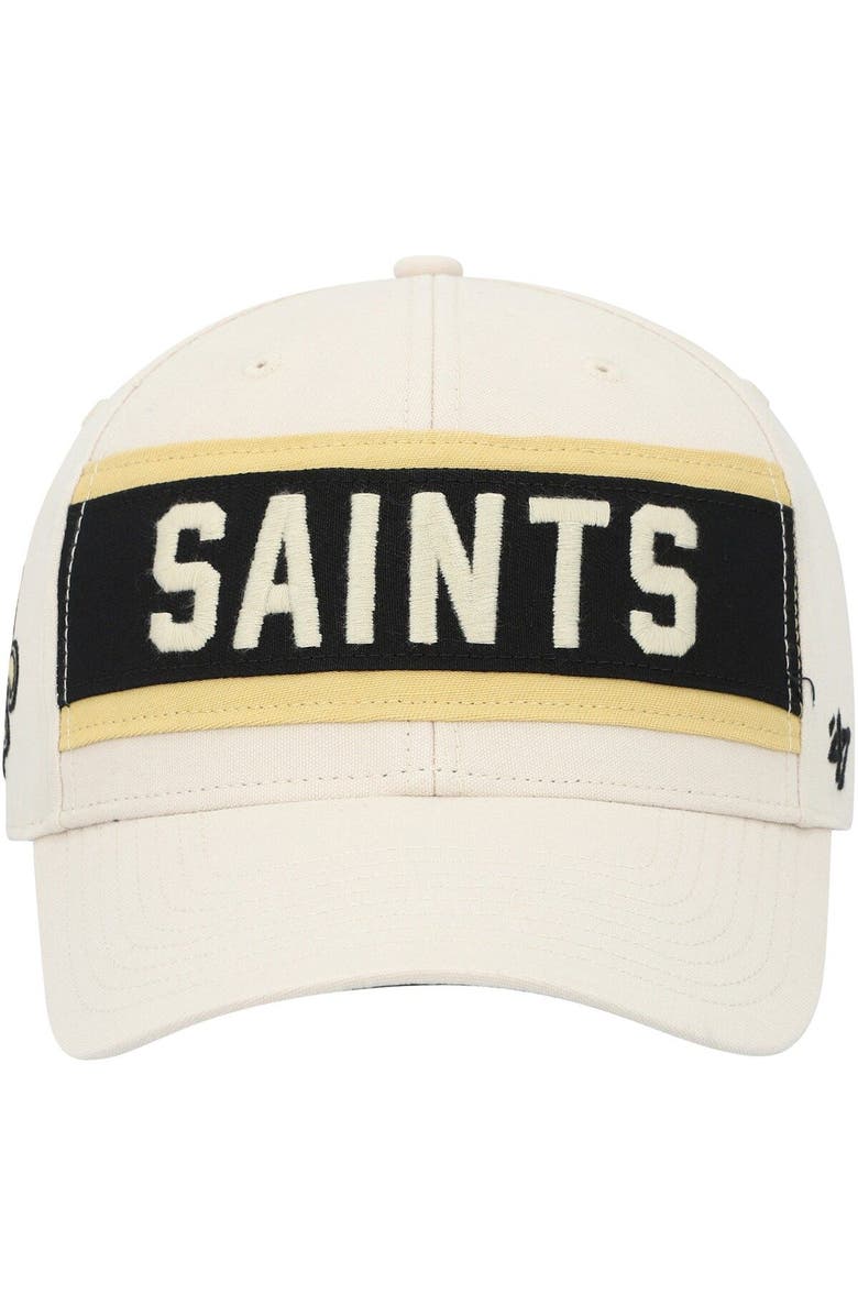 '47 Men's '47 Cream New Orleans Saints Crossroad MVP Adjustable Hat, Alternate, color, 