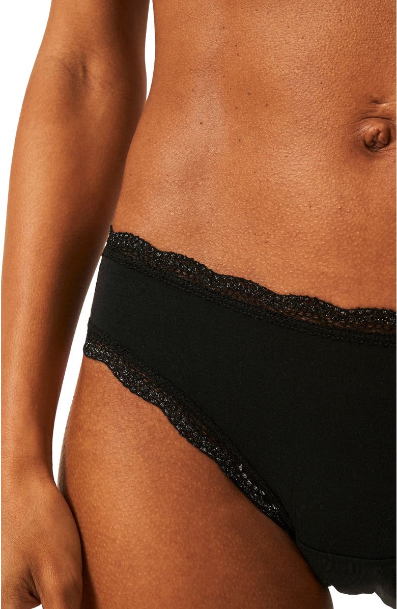 Stripe & Stare Lace Bralette & Knicker, Alternate, color,