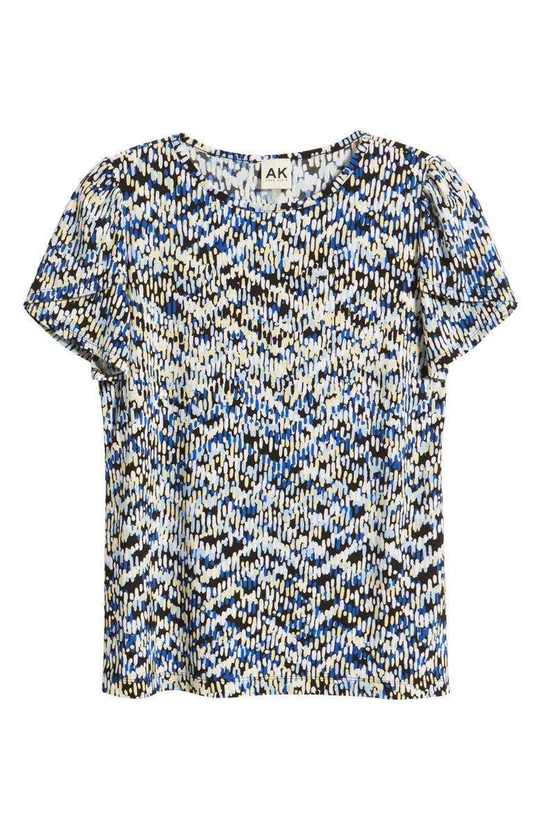 AK ANNE KLEIN Tulip Sleeve Top, Alternate, color, Anne Black Multi