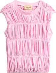 TENLY Kids Smocked Tiered Cotton Tank