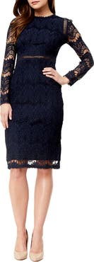 Love By Design Lace Long Sleeve Midi Dress
