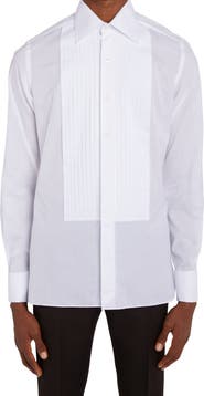 TOM FORD Slim Fit Poplin Tuxedo Shirt