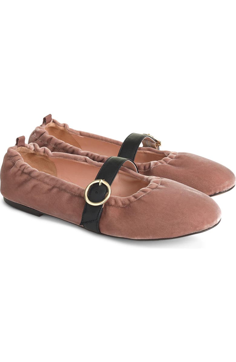 J.Crew Velvet Mary Jane Flat, Main, color,