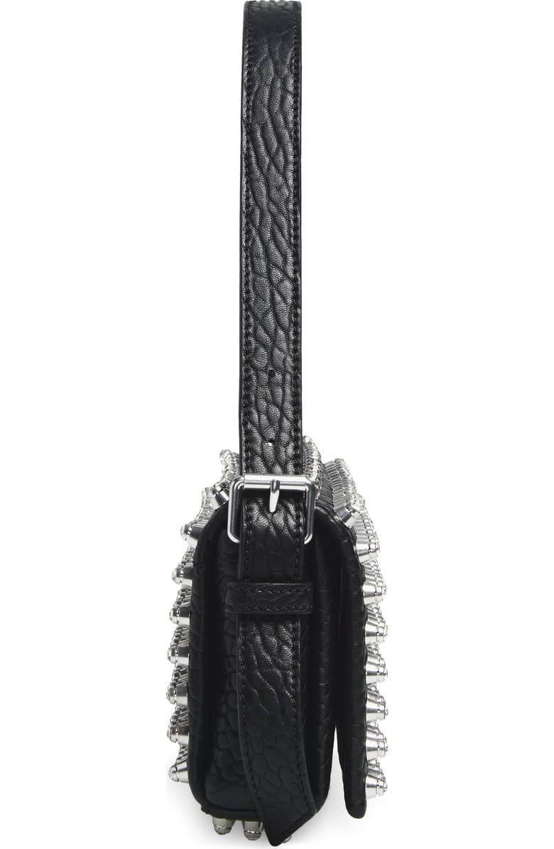 Alexander Wang Slim Ricco Crown Studded Leather Shoulder Bag, Alternate, color, Black