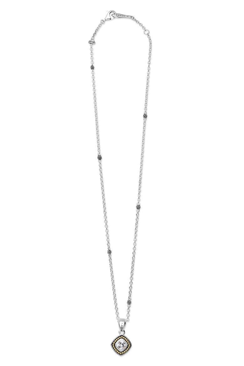 Rittenhouse White Topaz Pendant Necklace, Alternate, color, GOLD