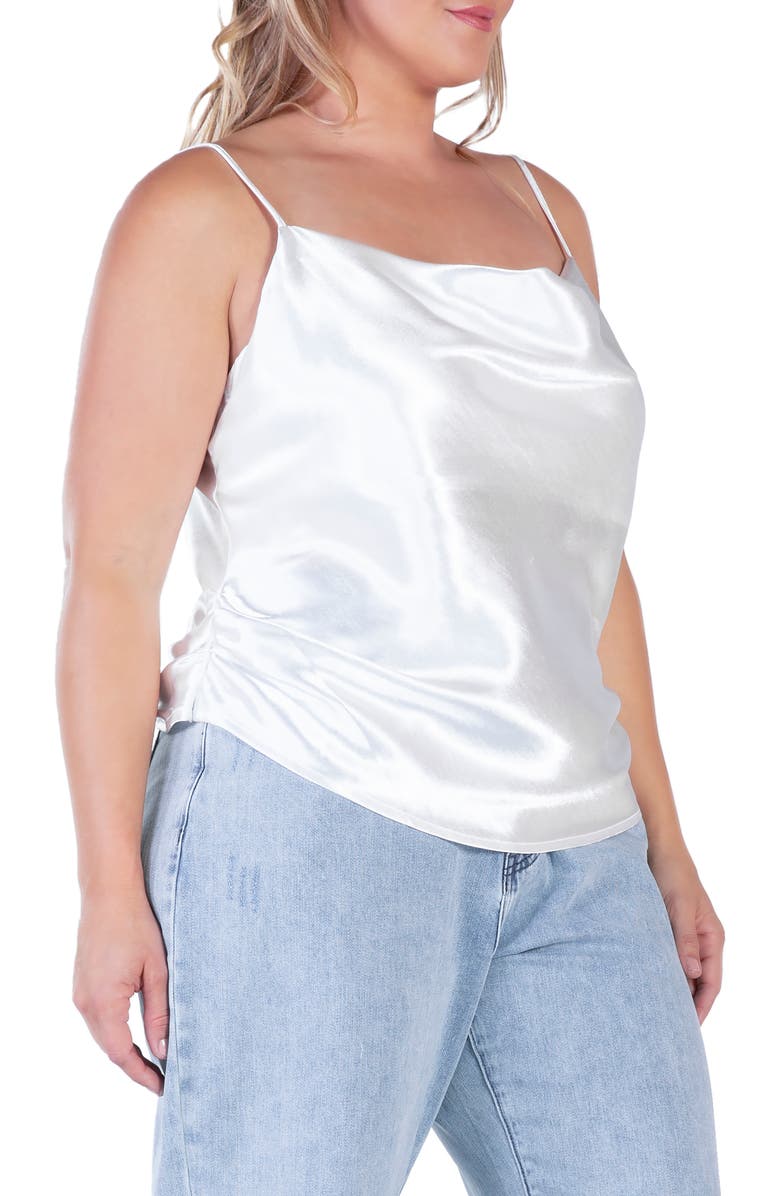 Standards & Practices Cowl Neck Satin Camisole, Alternate, color, Silver