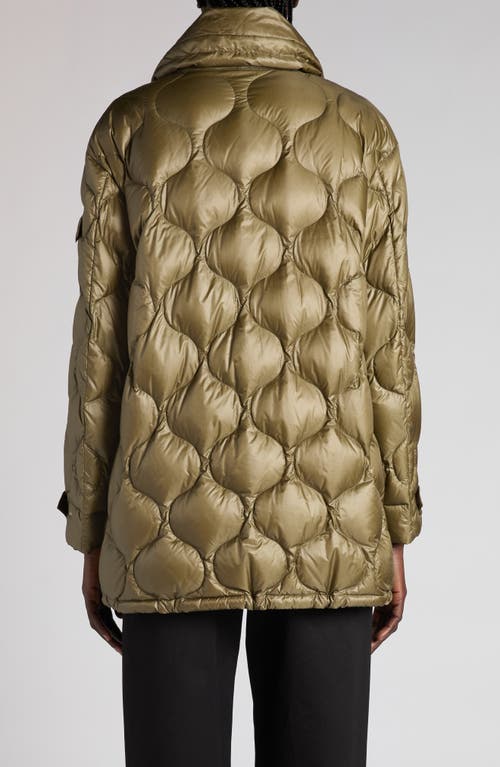 Moncler Lombi Onion Quilted Down Jacket In Green