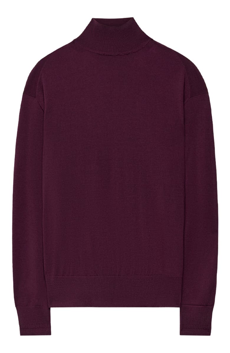 Another Tomorrow Featherweight Turtleneck, Alternate, color, Plum