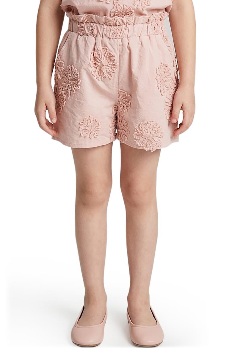 Kids' Floral Appliqué Shorts, Main, color, BLUSH