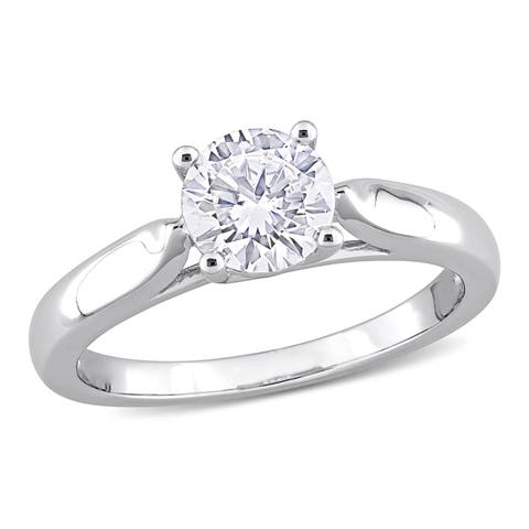 1CT DEW Moissanite Solitaire Ring