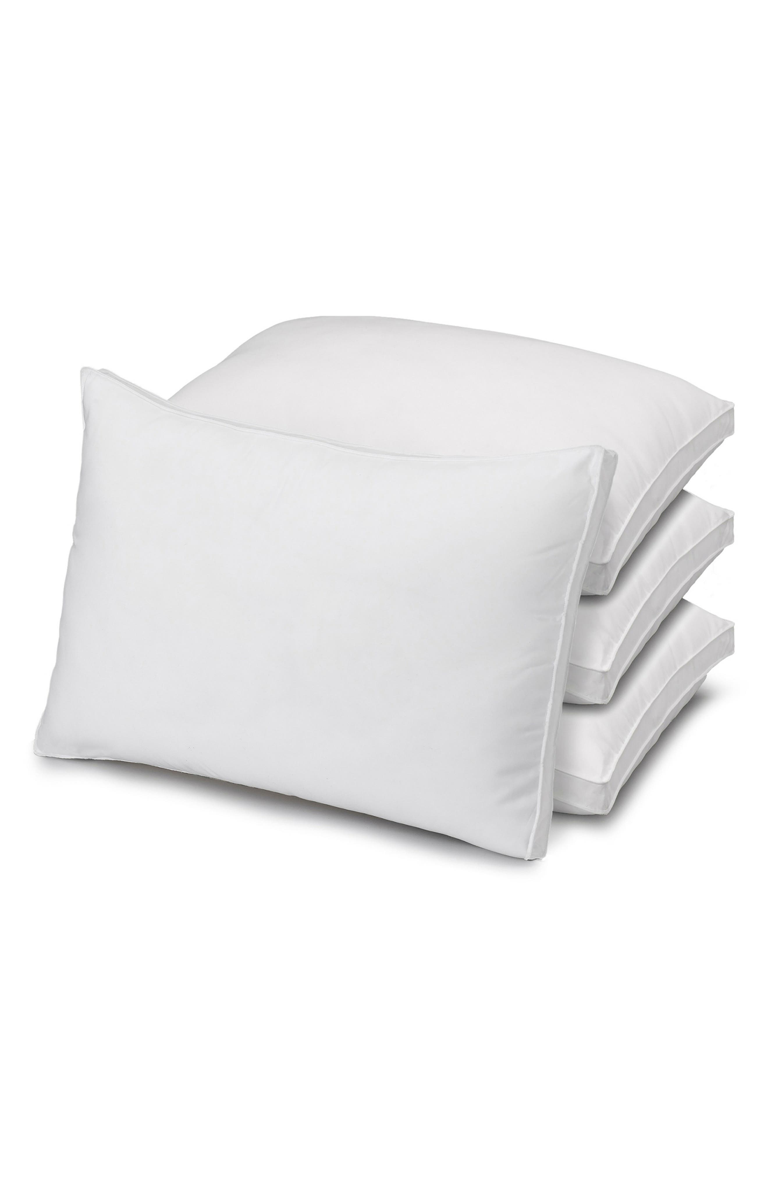 ELLA JAYNE HOME Gusseted Medium Density Plush Down Alternative Pillow, for All Sleep Positions, Set of 4
