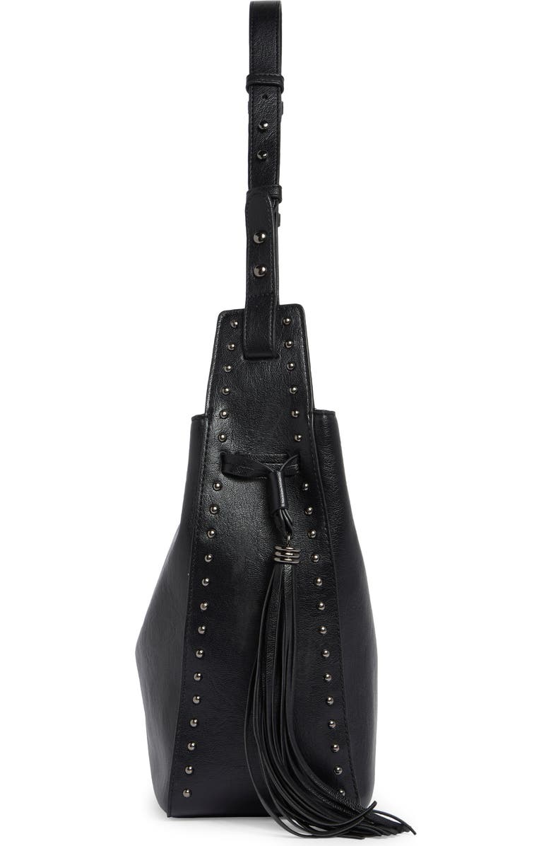 Steve Madden Suri Faux Leather Bucket Bag, Alternate, color, Black