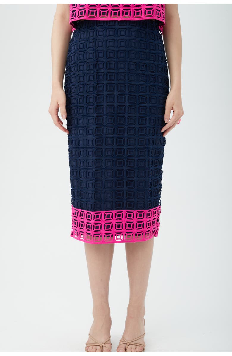 Trina Turk Dita 2 Skirt, Main, color, Indigo/Petal Pink