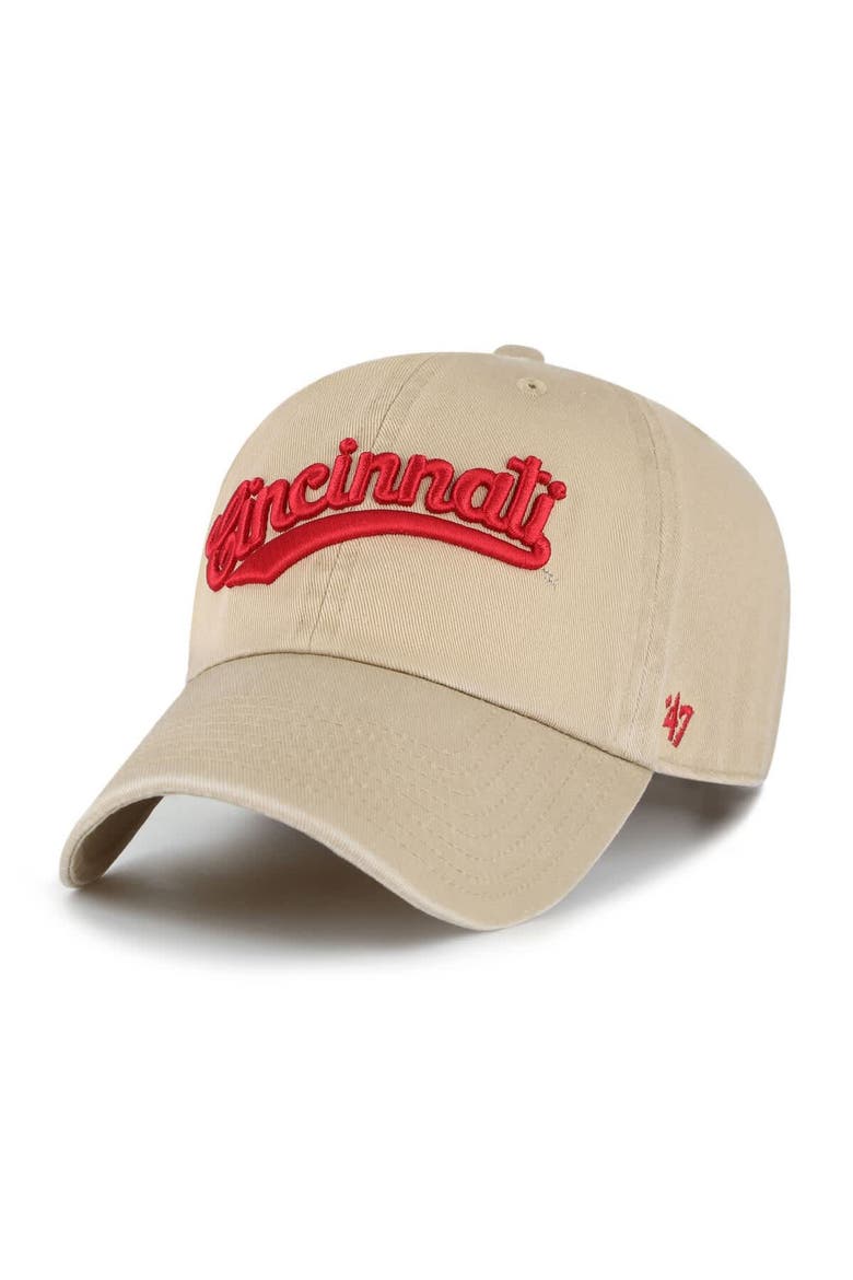 Men's '47 Tan Cincinnati Bearcats Vault Clean Up Adjustable Hat, Main, color, Tan