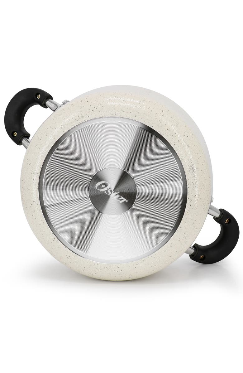 OSTER Clairborne 6 Quart Aluminum Nonstick Dutch Oven with Lid in Sand, Alternate, color, Beige