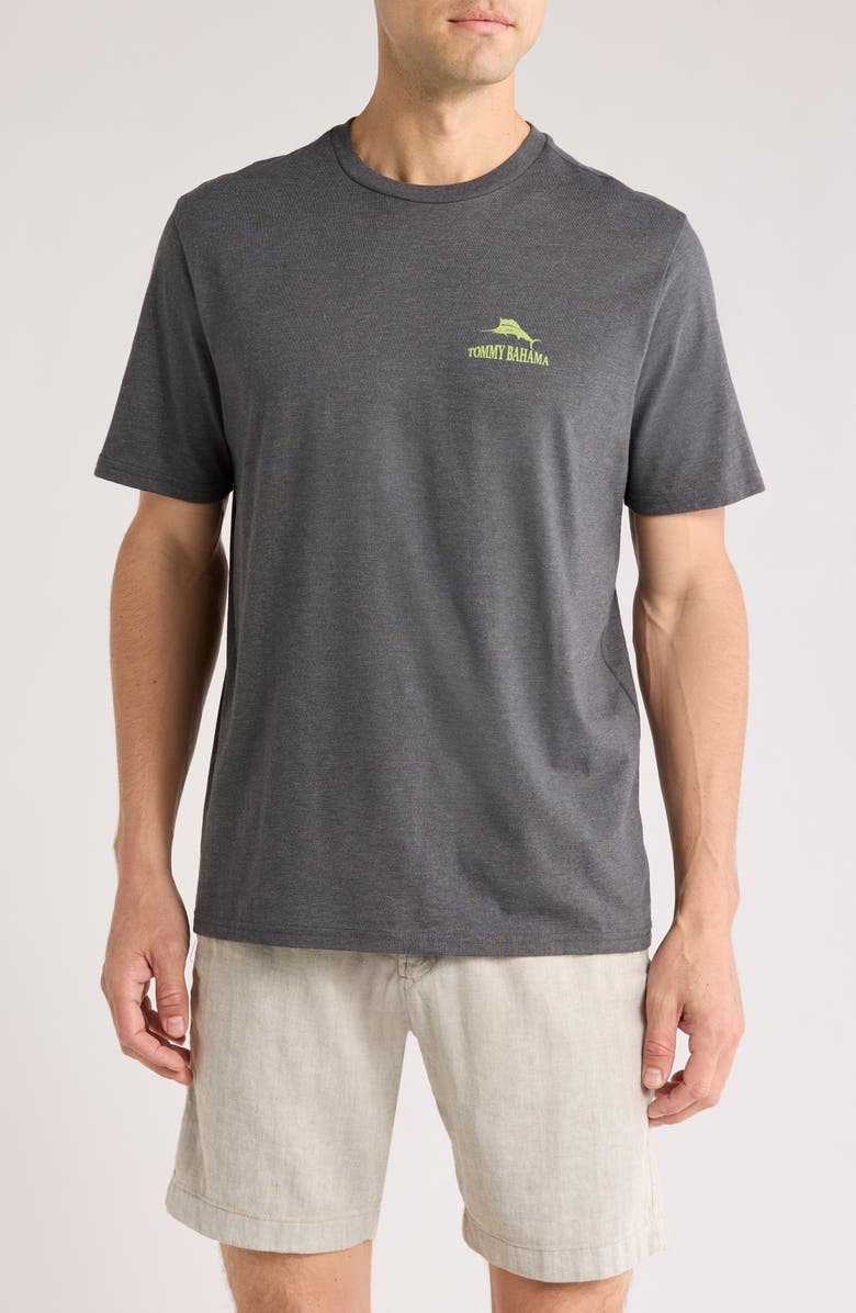 Tommy Bahama Large Bills Only Graphic T-Shirt, Main, color, Coal Heather