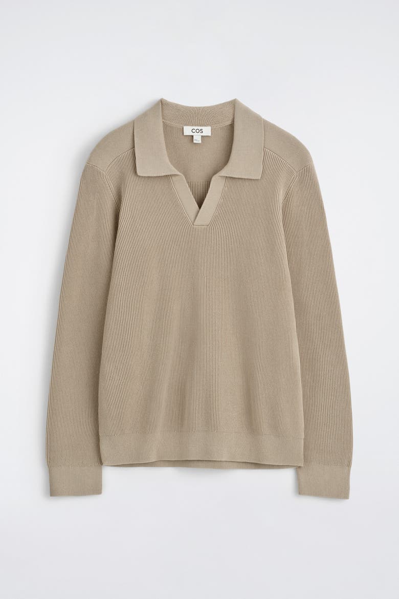Cotton Polo Jumper, Alternate, color, BEIGE
