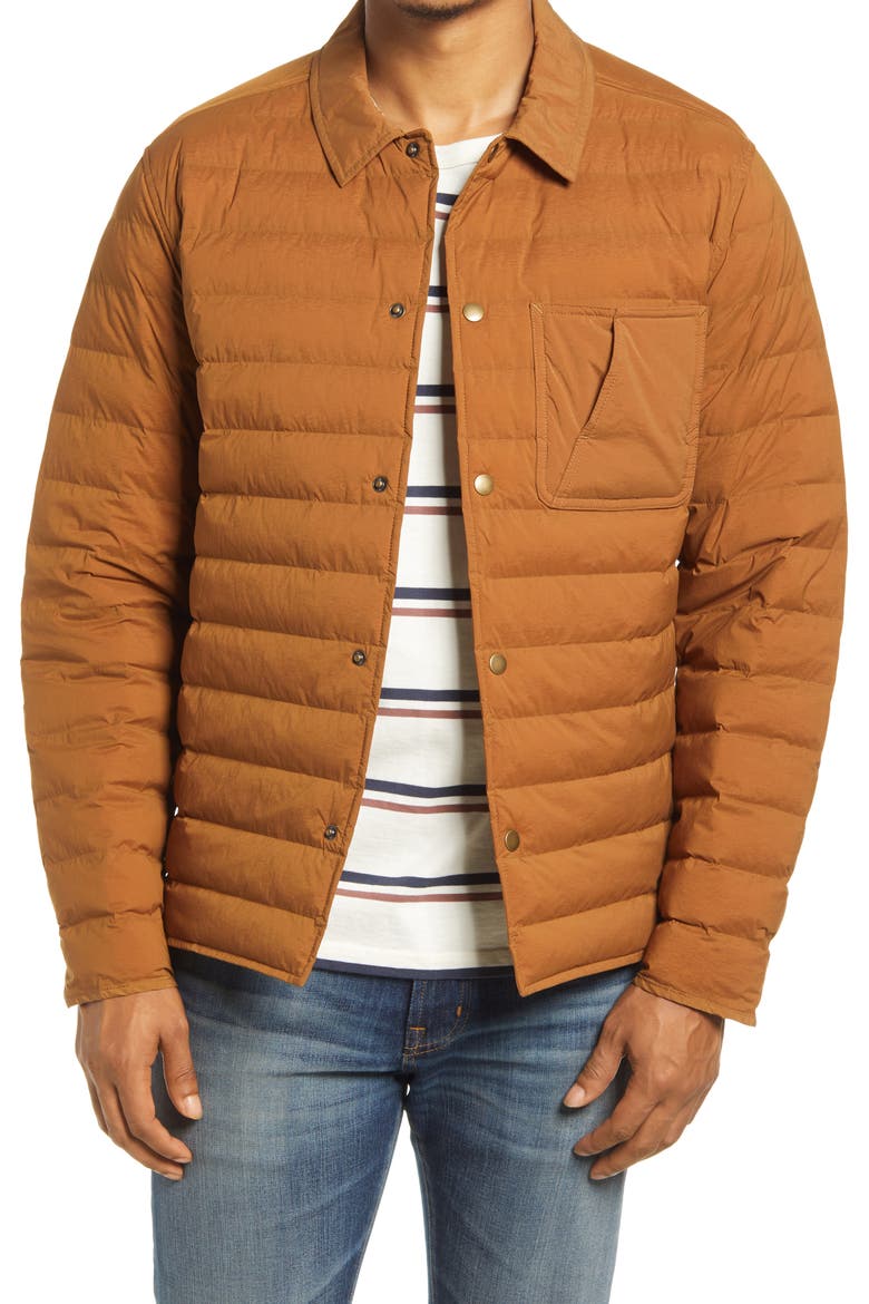 Quilted Shirt Jacket, Main, color, BILLYS BROWN