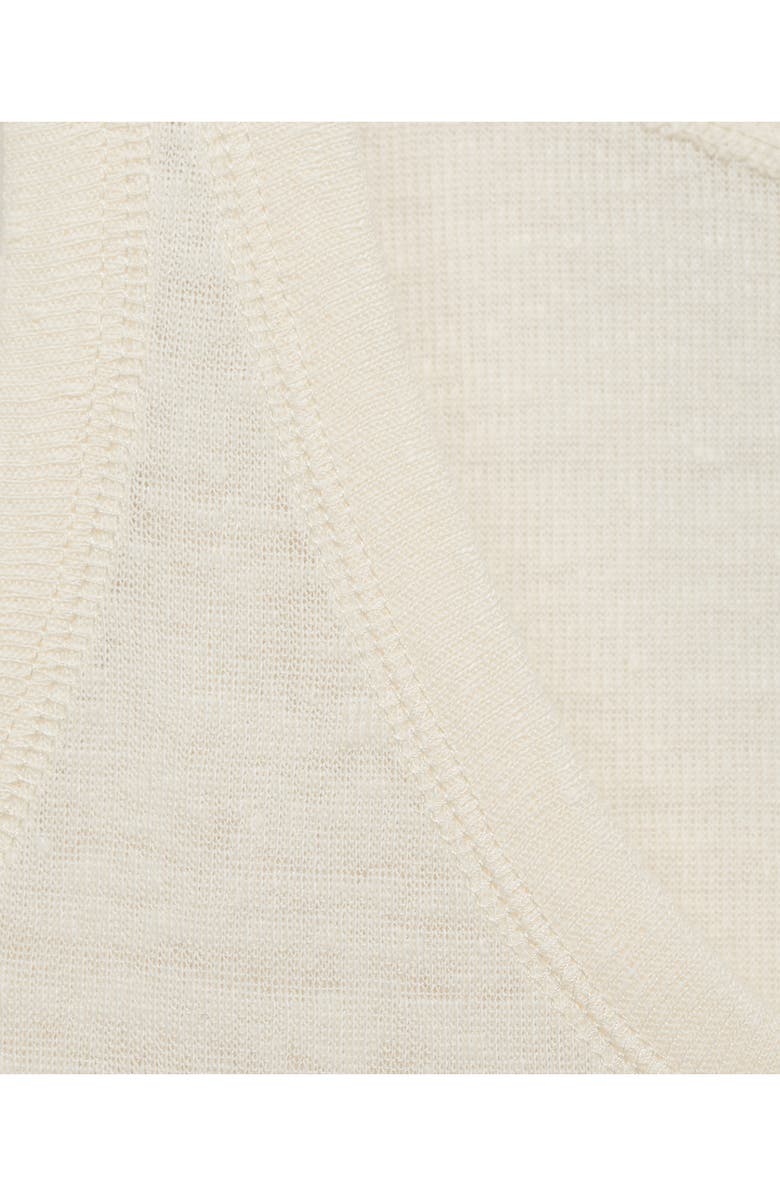 MANGO Linen Tank, Alternate, color, Ecru