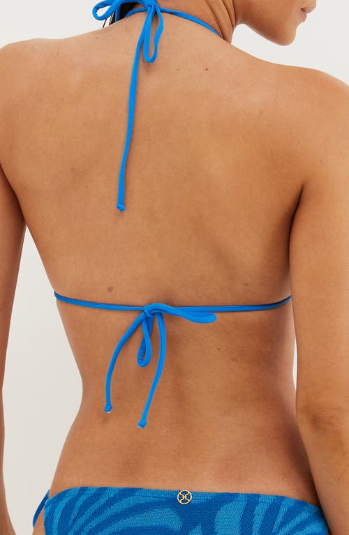 Vix Paula Hermanny Neptune Triangle Bikini Top In Blue